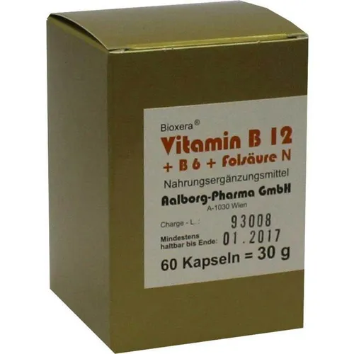 Vitamin B12 + B6 + Folsäure Komplex N Kapseln Inhalt: 30 g