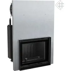 Kamineinsatz Gusseisen MAJA 8 kW Ø 200 mit Schiebetür - Moderner Kaminofen für den Innenbereich, ideal für abgelagertes Hartholz. Hohe Heizleistung von 8 kW mit 80% Wirkungsgrad sorgt für wohlige Wärme.