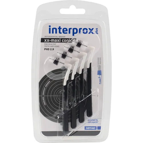 interprox plus Interdentalbürsten 4 Stück, xx-maxi conical, Schwarz, PHD 2,9