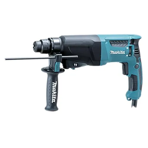 Makita HR2600/2 Bohrmaschine 800 W, 240 V - Leistungsstarke Bohrmaschine mit 800 W für präzises Arbeiten. Ausgestattet mit Tiefenmesser und Umkehrfunktion, ideal für vielseitige Anwendungen.