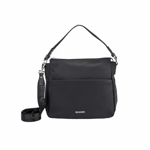 BOGNER Shopper Klosters Isalie Hobo black - Stylische Handtasche aus strapazierfähigem Nylon und Polyester, ideal für den Alltag und perfekt für modebewusste Frauen.