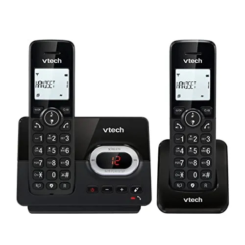 VTech CS2051 Schnurloses Telefon mit Anrufbeantworter - Festnetztelefon mit 2 Mobilteilen, ECO+ Modus zur Reduzierung des Energieverbrauchs und Anrufsperre für mehr Ruhe im Alltag.