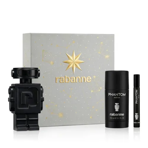 Paco Rabanne Phantom Parfum Set – 100 ml Parfum & 150 ml Deodorant - Entdecken Sie das Paco Rabanne Phantom Parfum Set mit 100 ml Eau de Toilette, 150 ml Deodorant Spray und 10 ml Reisegröße. Ideal für den täglichen Gebrauch und ein perfektes Geschenk.