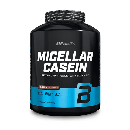 Biotech USA Micellar Casein 2270g Pulver - Proteine für Muskelaufbau, mit langsamer Absorption und hohem BCAA-Gehalt, ideal vor dem Schlafengehen oder nach dem Training, glutenfrei und fettfrei.