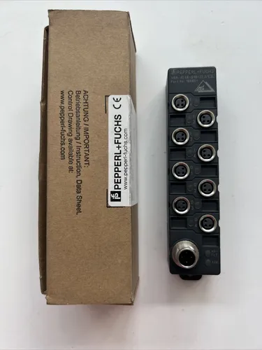 Pepperl + Fuchs VBA-4E4A-G16-ZEJ-E2L 188851 AS-Interface Sensormodul - Sonstige Sensoren, aktive M12-Verteilerbox mit Metallgewinde für zuverlässige Signalübertragung in industriellen Anwendungen.