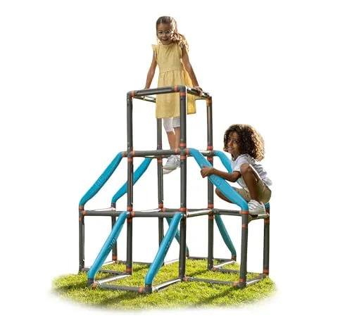 BIG 800055700 Kraxxl The Tower - Outdoor Kletterturm für Kinder 3-7 Jahre, sicher und stabil mit 3 Etagen für aufregenden Spielspaß im Garten