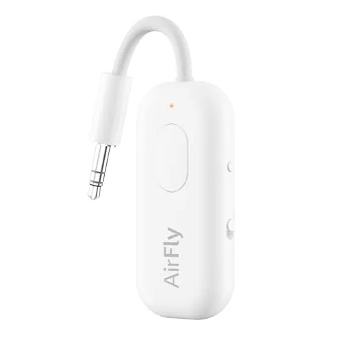 Twelve South AirFly Pro - Drahtloser Sender & Empfänger für AirPods, 16 Stunden Akkulaufzeit und ideal für Flugzeuge, Fitnessstudio und mehr