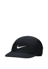 Nike Swoosh Cap - Schwarz-Anthrazit-Weiß, Größe M/L - Stylische 5-Panel-Cap aus atmungsaktivem Dri-FIT Twill-Material, schnelltrocknend und ideal für sportliche Aktivitäten; perfekter Sitz und modernes Design.