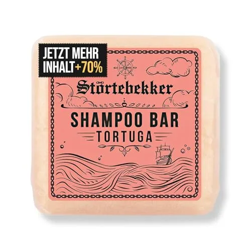 Störtebekker® Premium Shampoo Bar Tortuga - Festes Shampoo Herren & Damen - 3in1 Duschseife Männer für Haare, Kopfhaut & Bart - Feuchtigkeitsshampoo - vegan, handgefertigt - 100g