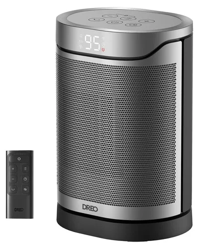 Dreo Heizlüfter HSH018 - Keramik Heizgerät mit Fernbedienung - Heizlüfter für emissionsfreie Wärme mit 1500 Watt, 70° Oszillation für optimale Wärmeverteilung und leisen Eco-Modus mit nur 37dB - ideal für Wohnräume.