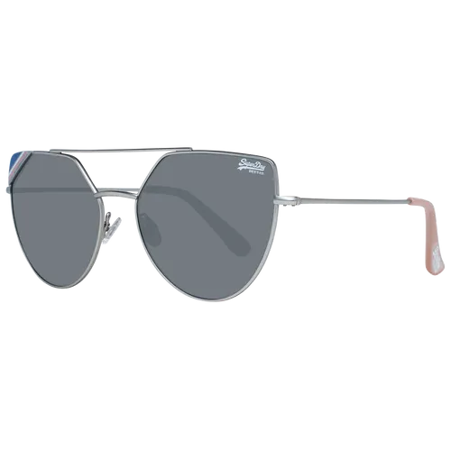 Superdry Sonnenbrille SDS Mikki 002 57 Unisex Silber - Sonnenbrille, stilvolle Pilotenbrille in Silber mit 100% UVA & UVB Schutz, ideal für sonnige Tage.