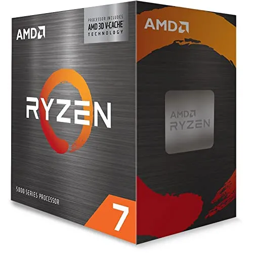 AMD Ryzen 7 5800X3D CPU - 8 Kerne - 3.4 GHz - CPU mit 8 Kernen und 3.4 GHz, ideal für Gaming und Multitasking, übertaktbar für maximale Leistung, unterstützt DDR4-3200 RAM im AM4 Sockel.