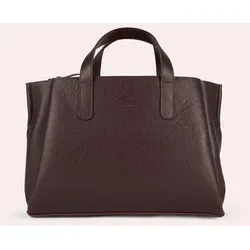 mine mina Handtasche für Damen - Zeitloses Design in Rot - Elegante Handtasche mit strukturierter Oberfläche. Kompakt und praktisch, ausgestattet mit Reißverschluss und abnehmbarem Schulterriemen. Ideal für jeden Anlass und vielseitig kombinierbar.