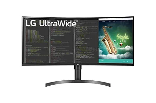 LG 35WN75C-B 88,9 cm (35 Zoll) Curved QHD UltraWide Monitor (VA-Panel, HDR10, AMD FreeSync), schwarz