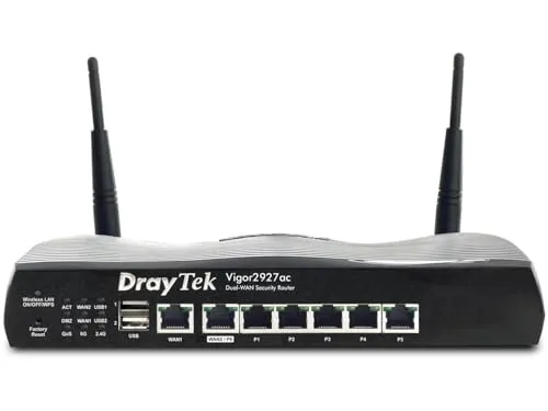 Vigor 2927ac - Hochleistungs-Wireless Router - Router mit 5-Port-Switch und 1GbE, bietet Dual-Band Wi-Fi 5 für schnelle und stabile Verbindungen in Ihrem Zuhause oder Büro.