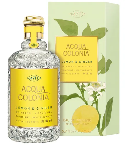 Acqua Colonia Lemon & Ginger Eau de Cologne 170ml - Damen Parfüm mit erfrischender Zitrone und würzigem Ingwer, ideal für einen belebenden Duft im Alltag.