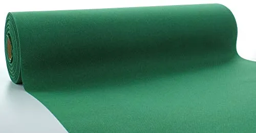 Mank Airlaid Tischläufer 40 cm x 24 m | Tischdecken-Rolle stoffähnlich | praktische Einmal-Tischdecke | 1 Stück | (Dunkelgrün)