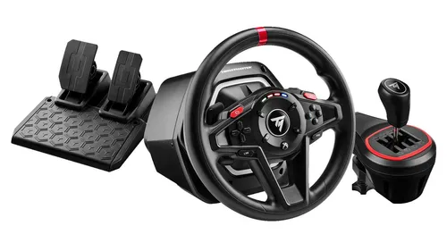 Thrustmaster T128 Shifter Pack - Lenkrad + Pedale für PC und Xbox - Gaming-Lenkräder, umfassendes Zubehör für ein realistisches Fahrerlebnis mit präziser Steuerung und optimaler Ergonomie.