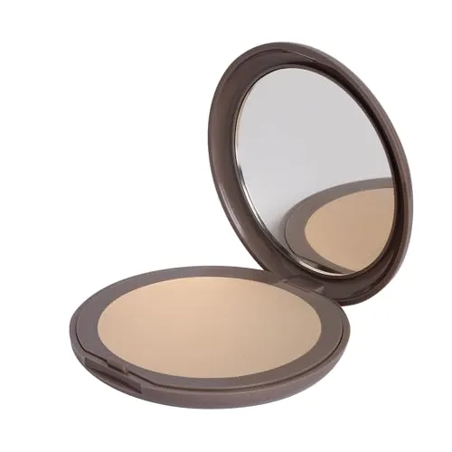 Neve Cosmetics Compact Foundation mit integriertem Spiegel Flat Perfection Glättend, mittlere Deckkraft | "Fair Neutral"