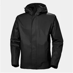 Helly Hansen Moss Jacket black (990) S - Funktionsjacke für Herren, wasserdicht dank innovativer Helox+-Gewebetechnologie und inklusive PU-Reparaturset für schnelle Hilfe bei Beschädigungen.