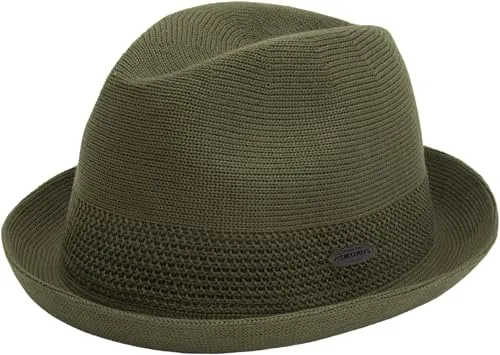 CHILLOUTS Yala Hat - Stilvoller Pork Pie Trilby Hut für Herren - Pork Pie-Hüte für Herren, verstellbare Passform für optimalen Komfort und atmungsaktive Mischung für leichten Tragekomfort an warmen Tagen.