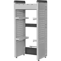PROREGAL Fahrzeugregal Kfz MRS PRO Small-L 110x52x40cm Lichtgrau/Anthrazit - Praktisches Fahrzeugregal mit 2 L-Boxx-Halte-Sets für geordnete Aufbewahrung. Kompakte Maße und einfache Fixierung machen es zum idealen Begleiter für Werkstatt und unterwegs.