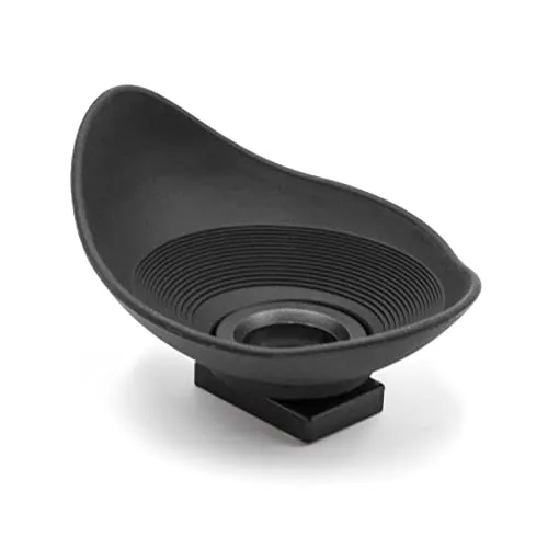 vhbw Augenmuschel Sucher kompatibel mit Nikon F50, D750, F55, D90, D80 Kamera Spiegelreflexkamera DSLR Okular - Schwarz, 360° drehbar, Tropfenform