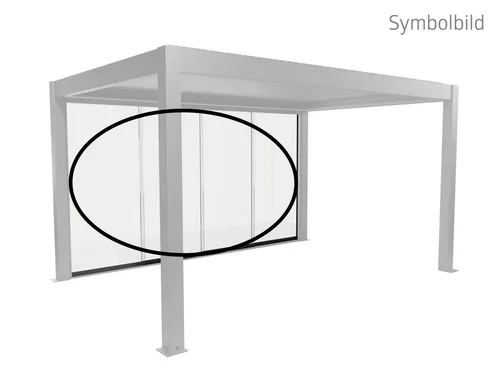 Biohort Glasschiebetür Klarglas Gr. 3 m für Pergola – Hochwertige Glaselemente - Hochwertige Glasschiebetür aus 10 mm ESG, ideal für Pergolen. Robuste Konstruktion aus feuerverzinktem Stahl, pflegeleicht und langlebig. 20 Jahre Herstellergarantie sichern Qualität und Design.