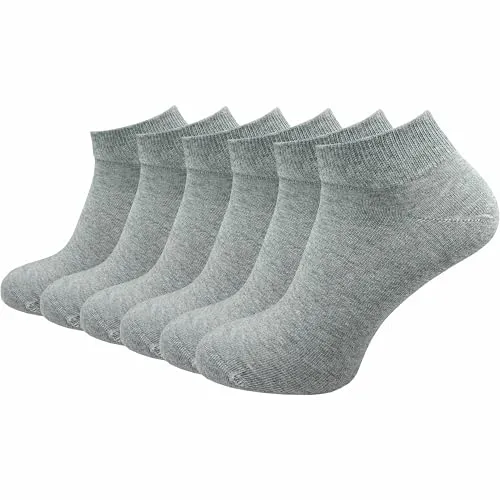 GAWILO Damen Sneaker Socken aus 100% reiner Baumwolle (6 Paar | 10 Paar) | kurze Füßlinge ohne drückende Naht über den Zehen (DE/NL/SE/PL, Numerisch, 39, 42, Regular, Regular, hellgrau | 6 Paar)