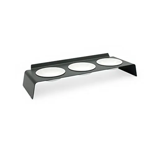 LucyBalu® Erhöhte 3er-Futterstation Katze - Ergonomische Fressnapf für Katzen, fördert eine gesunde Fressposition und verhindert Schlingen. Hergestellt in Deutschland aus hochwertigen Materialien für Stabilität und Hygiene.
