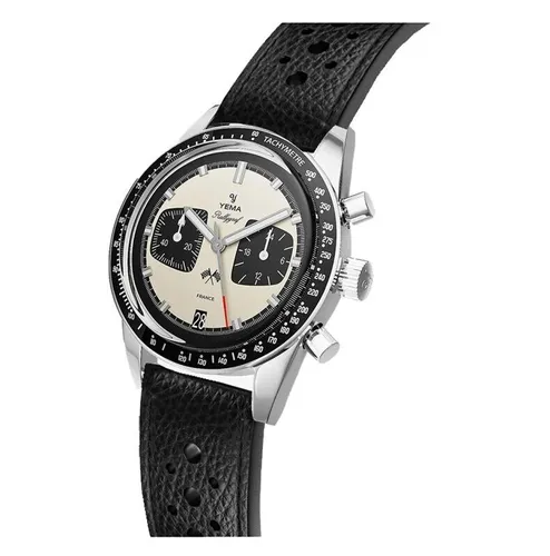 YEMA Rallygraf Panda Mechanischer Quarz Hybrid Chronograph - Armbanduhren für Herren mit sportlichem Design, 100 m wasserdicht und ausgestattet mit einem präzisen mechanischen Quarz-Hybrid-Uhrwerk.