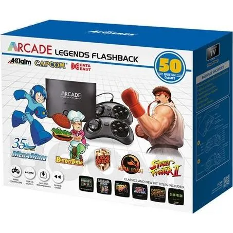 AT-Games Console Retrò Arcade Classic Flashback BOOM! (SEGA MEGADRIVE) - PlayStation 4 - Erlebe die Nostalgie mit dieser Retro-Konsole, die 85 klassische SEGA Mega Drive Spiele bietet und für stundenlangen Spaß sorgt.