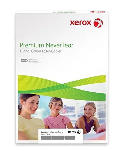 Xerox Premium NeverTear Kunststoffpapier A3 - Reißfestes Spezialpapier für Laserdrucker - Trennblätter: Xerox Premium NeverTear ist reißfest, langlebig und kann direkt bedruckt werden - ideal für häufige Anwendungen wie Menükarten oder Bedienungsanleitungen.