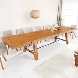 riess-ambiente Esstisch FINCA 300-400cm – Vintage Braun, verlängerbar aus recyceltem Pinienholz - Flexibler Esstisch mit authentischer Bohlenoptik und Industrial Design. Ideal für große Familientreffen und besondere Anlässe. Hochwertiges, nachhaltiges Material sorgt für einzigartigen Charme!