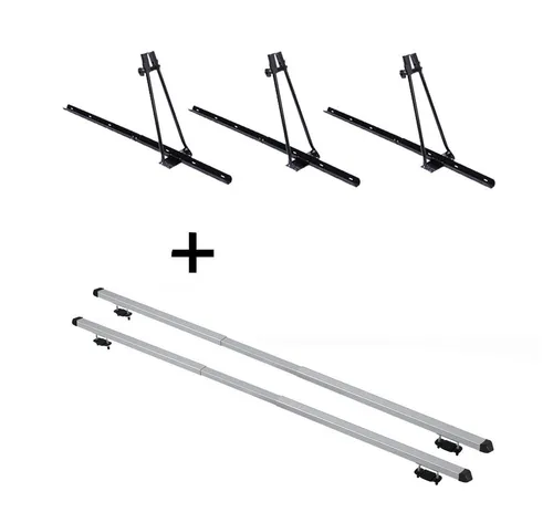 VDP Dachträger (Für Ihren Alfa Romeo 156 Crosswagon (5Türer) 04-07, Fahrradträger und Dachträger im Set), 3x Fahrradträger ORION + Dachträger RAPID kompatibel mit Alfa Romeo 156 Crosswagon (5Türer) 04-07