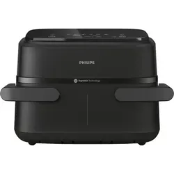 Philips Airfryer 1000 Series - 7,1 L mit RapidAir-Technologie - Heißluftfritteuse mit 7,1 L Fassungsvermögen, 90% weniger Fett und 10 Kochfunktionen für gesunde, knusprige Gerichte. Kompaktes Design und praktische Rezept-App für vielfältigen Kochspaß.