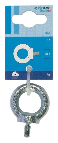 Pösamo Ringschraube DIN 580 (SB) galvanisch verzinkt M 8 a 1 Stück - 2100800035
