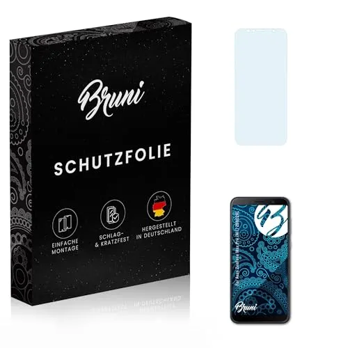 Bruni Schutzfolie kompatibel mit Asus ZenFone Max Pro (M1) ZB602KL Folie, glasklare Displayschutzfolie (2X)