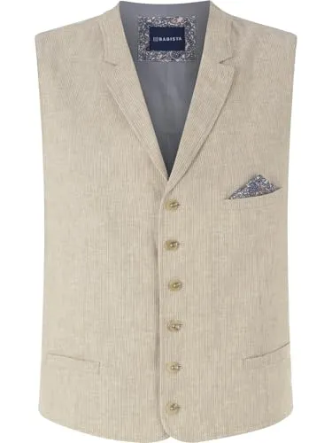 BABISTA Herren Weste Balduino beige, Größe 60 - Elegante Herrenweste BALDUINO in beige, ideal für geschäftliche und festliche Anlässe. Mit stilvoller Brusttasche und hochwertigem Innenfutter bietet sie Komfort und eine perfekte Passform.