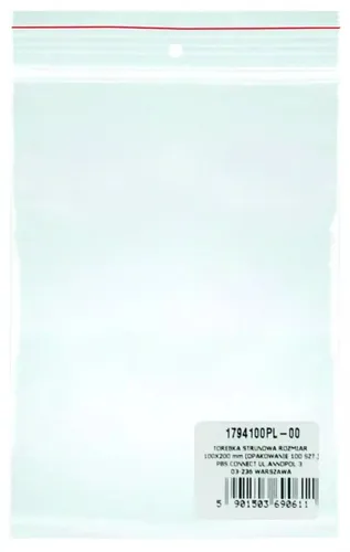Torebka strunowa LDPE transparentna 10x20cm 100szt Office 5901503623657