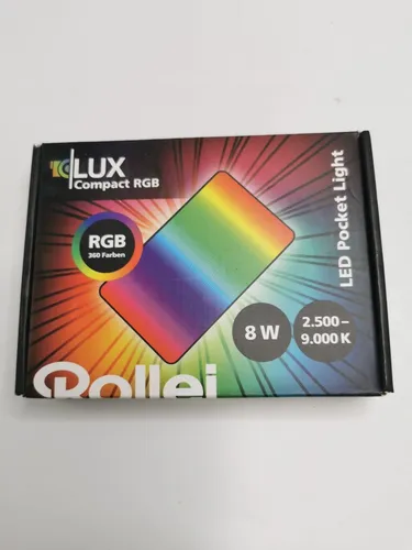 Rollei Lumis Compact RGB - Kleine RGB Dauerlicht LED Lampe mit 360 Farben, ideal für kreative Videos und Fotoshootings