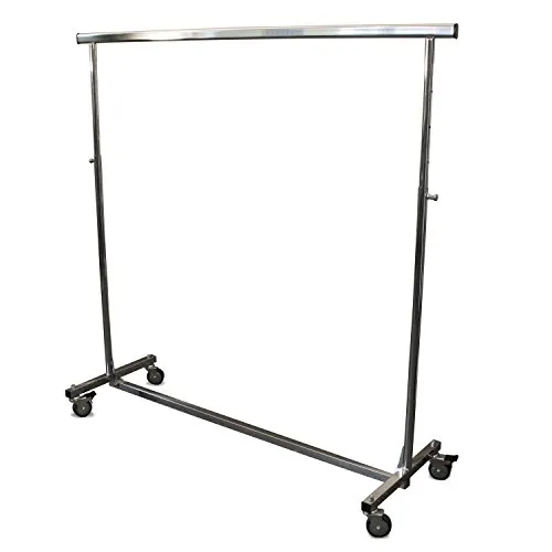 GERSO Reiserollständer höhenverstellbar und klappbar verchromt (150cm Breite) - Drohnenzubehör: Höhenverstellbarer und klappbarer Kleiderständer, ideal für Reisen, mit einer Traglast von bis zu 100 kg und ausziehbaren Seitenteilen.