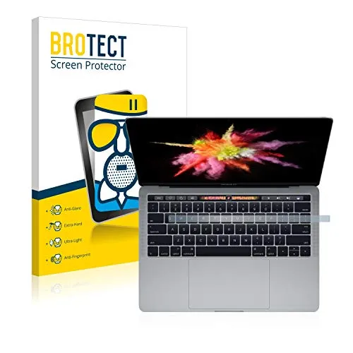 BROTECT Entspiegelungs Schutzglas für Apple MacBook Pro 13" 2017 (Unteres Display) Schutzfolie Panzer Folie Glas Matt [Kratzfest 9H]