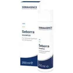 Dermasence Seborra Shampoo - Mildes medizinisches Shampoo für tägliche Haar- und Kopfhautpflege, wirkt effektiv gegen Schuppen mit Octopirox® und spendet Feuchtigkeit dank Allantoin und Panthenol.