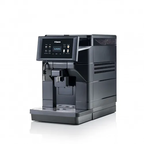 Saeco Kaffeevollautomat Aurora M1 - Kaffeevollautomat mit 2,5 L Wassertank und leistungsstarkem Milchsystem. Ideal für gewerbliche Nutzung, bis zu 50 Tassen pro Tag, mit individuellem Mahlgrad und automatischer Reinigung.