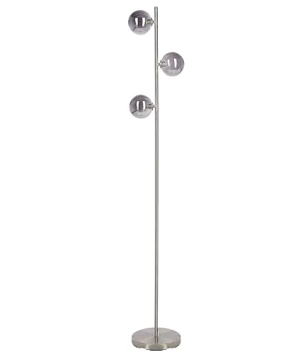 BELIANI Stehlampe aus Metall mit 3 Lichtern - Stehlampe für Wohnzimmer und Schlafzimmer, verleiht glamouröse Akzente und sorgt für gleichmäßige Raumbeleuchtung. Pflegeleichtes Material und modernes Design.
