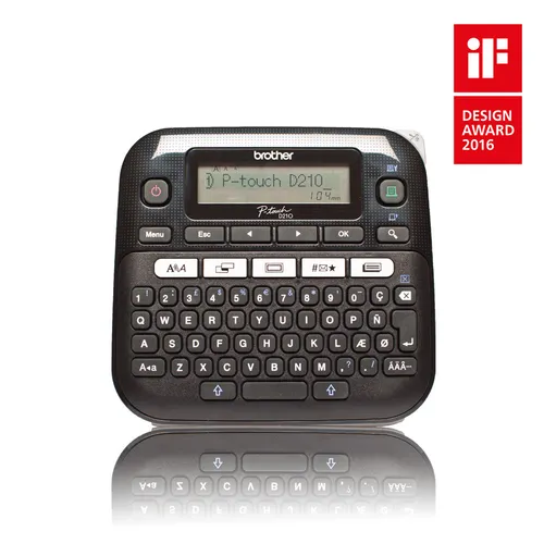 Brother P-touch D210 - Mobiles Beschriftungsgerät, 9 Schriftstile und 14 Schriftarten für optimale Ordnung im Büro