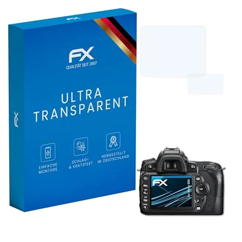 atFoliX Schutzfolie kompatibel mit Nikon D90 Folie, ultraklare FX Displayschutzfolie (3er Set)