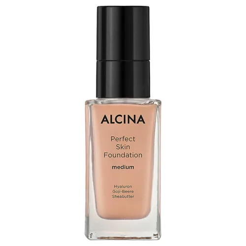 Alcina Perfect Skin Foundation medium 35 ml – Hohe Deckkraft - Die Alcina Perfect Skin Foundation bietet eine hohe Deckkraft für einen ebenmäßigen Teint. Die samtige Textur lässt sich mühelos auftragen und sorgt für einen natürlichen Look – ideal für jeden Hauttyp.