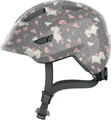 ABUS Smiley 3.0 Kinderhelm - Grey Horse, Größe M (50-55 cm) - Unisex Kinder Fahrradhelm mit einstellbarer Passform für optimalen Kopfschutz beim Radsport. Sicherheit und Komfort vereint in einem stylischen Design.